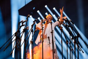 Mustii voor het eerst op podium Songfestival 2024 in Malmö